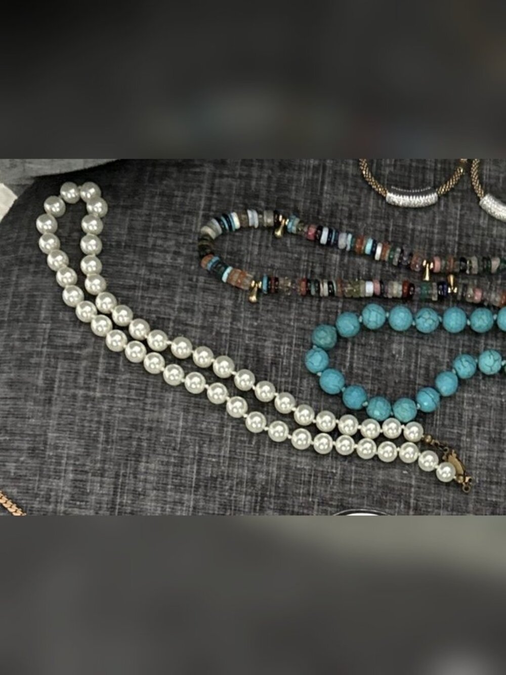 Classic Knotted Faux Pearl Necklace